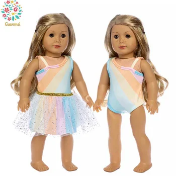2021 Baby Nové Narodený Fit 18-palcové Bábiky Oblečenie Príslušenstvo Rainbow Podväzkové Sukne Pre Dieťa Darček k Narodeninám
