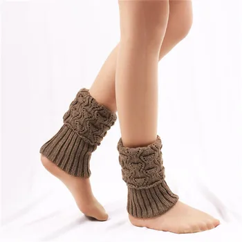 2021 Módne Leg Warmers Ženy Pevné, Teplé Kolená Vysoké Zimné Zrastov Pevné Háčkovanie Nohu Teplejšie Ponožky Teplé Boot Putá Dlhé Ponožky