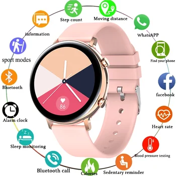 2021 Módne PPG EKG Smart Hodinky Ženy, Vodotesný IP68 Srdcového tepu Bluetooth Hovor Smartwatch Pre Samsung Galaxy Aktívny 2
