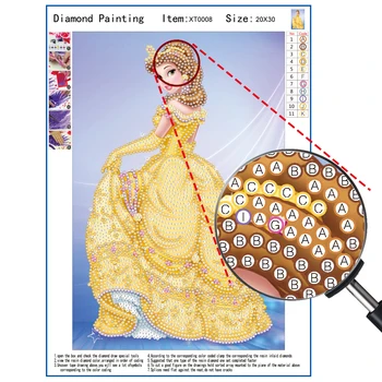 5D Diamond Maľovanie Disney Kráska A Zviera Princezná Belle Cross Stitch Výšivky, Ručné MosaicPartially Vŕtať Dekor Darček
