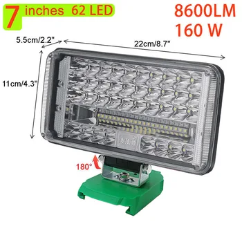 Auto LED Pracovné Lampy, Svetlá, Blesky Elektrická Pochodeň Pozornosti Pre Bosch 14,4 V 18V Li-ion Batéria BAT614 BAT618 Napájanie