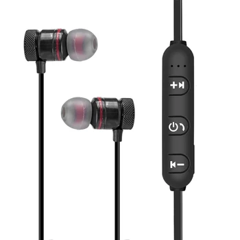 Bluetooth-kompatibilné Slúchadlá Magnetické Stereo Športové Bezdrôtové Slúchadlá In-ear Headset S Mikrofónom Pre Iphone Xiao Samsung Huawei