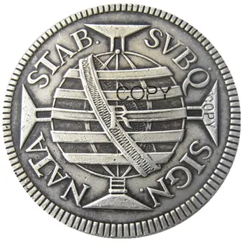 Brazília 1755 600 Ries Strieborné Pozlátené Kópie Mincí
