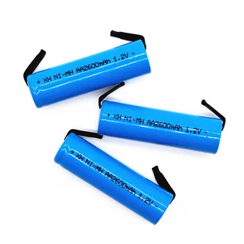 Bunky Pack 1.2 V AA Batéria 2600mAh, 2A Ni-MH, Modrá Pin Bývanie pre Philips Elektrický Holiaci strojček, Brus