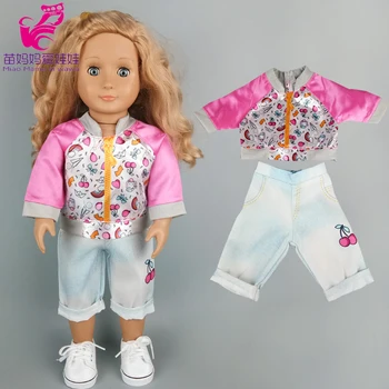 Bábika Bunda 43 cm Baby Doll Kabát pre 18-Palcové Americkej Generácie Dievča Bábiky Oblečenie
