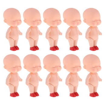 Domček pre bábiky Miniatúrne Baby Mini Baby Doll Sprcha Bábika Deti Vaňa Hračka 10pcs