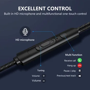 In-ear Stereo Bass Mobile Káblové Slúchadlá 3,5 mm Chytrý Telefón Športové Slúchadlá pre Huawei vivo Xiao Káblové Slúchadlá s Mikrofónom