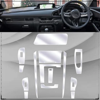 Interiéru vozidla stredovej Konzoly Transparentné TPU Ochranný Film Antiscratch Film Navigácie Príslušenstvo Pre Mazda CX-30 2020 2021