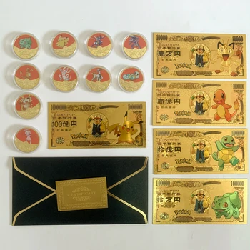 Japonské Anime Vrecko-Monster Zlatej Fólie Bankoviek Falošné Peniaze, Umenie Zberateľskú Pozlátené Výzvou Mince obchod so Darček pre Fanúšikov