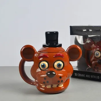 Kreatívne Hrnček Teddy Bear je Polnoci Hárem Freddy Bábika Hrnček Vtipné Ozdoby Hrnček Freddy 3D Keramický Hrnček