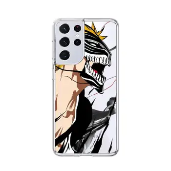 Kurosaki Ichigo Anime Bleach Telefón Puzdro Pre Samsung S20 Fe Lite S21 S30 Ultra S8 S9 S10 E Plus Transparentné, Jasné Kryt Funda