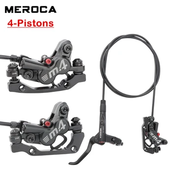MEROCA MT420 MTB Brzdy Hydraulické Kotúčové Brzdy Tlak Oleja Brzda 4-piestikové 160mm Štyri-piestové Predné/Zadné 800 / 1400mm