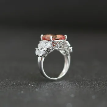 MH Zultanite Drahokam pevné neutrálne prstene pre Ženy darček červená 925 Sterling Silver Zmena Farby Diaspore Kameň Jemné Šperky