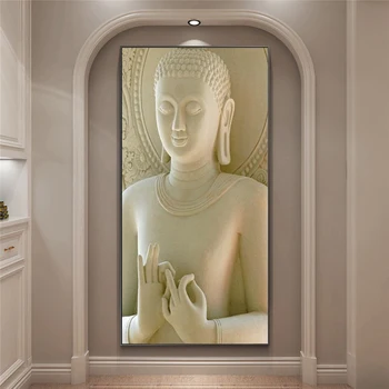 Moderná Socha ZEN Plátno Maliarske Umenie Plagáty a tlač na Plátno na Stenu Umenie Abstraktné Buddha Obrázok pre Obývacia Izba Domova