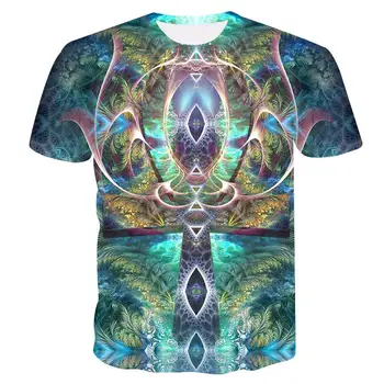 Motýľ hviezdne nebo ilúzie psychedelic farebné tlač mužov a žien T-shirt vonkajšie bežné krátkym rukávom high-kvalitné