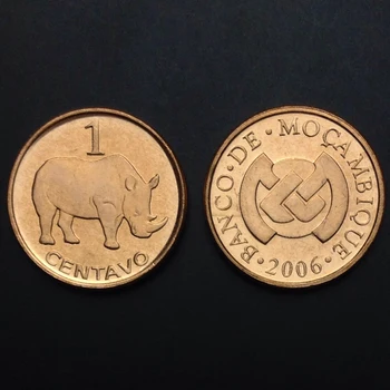 Mozambik 1 Centime 2006 Nový, Originálny Mince Unc Skutočná Afrika Vydávanie Mincí