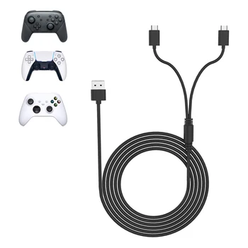 Nabíjací Kábel Zvládnuť Dva-V-Jednom Nabíjačku USB C Splitter Kábel Regulátor Nabíjania Kábel pre Xbox Série X PS5 NS Pro
