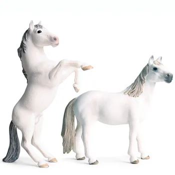 NOVÝ 13 cm 2 Druhy Bielom Koni Model Akcie Obrázok voľne Žijúcich Zvierat Akčné Figúrky Kolekciu PVC Deti Kognitívne Hračky
