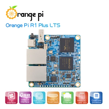 Orange Pi R1 Plus LTS 1GB RAM, Používa Rockchip RK3328,Open Source Jednom palubný Počítač, Spustiť Android 9/Ubuntu/Debian/OpenWRT OS