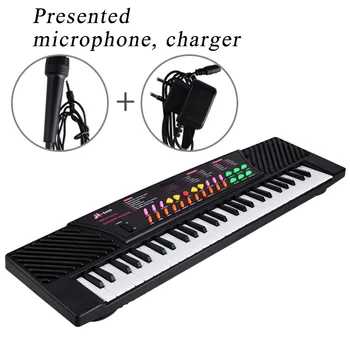 PRE DETI 54 Kľúče Hudby Elektronické Klávesové eletric Klavír Multi-funkčný Hudobný Nástroj Deti Darček S Mikrofónom KB19