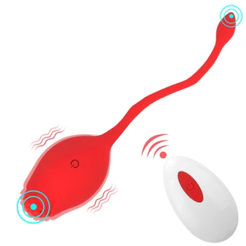 Rose Tvar Skok Vajcia Vibrátor 12 Režimy Análny Stimulácia Klitorisu G Mieste Masér Sexuálne Hračky Pre Ženy, USB nabíjanie