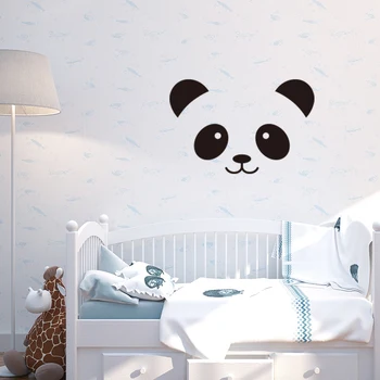 Roztomilá Panda Výraz Stenu Veľké Vinly Nálepky na Stenu Funny detskej izby dekoračné samolepky na stenu Pre Deti Izba T180327