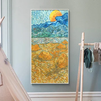 Van Gogh Vertikálne Plátne Obrazy Abstraktné Krajiny Kvet Slávneho Umelca Plagáty a Vytlačí na Stenu Obrázok pre Miestnosti Domova