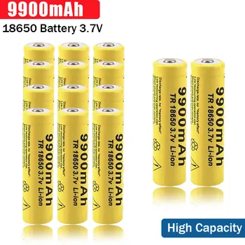Vysoká Kapacita Batérie 1-12PCS Pôvodné 3,7 V 9900mAh 18650 Nabíjateľná Batéria Rechargable Batérie Pre Domáce Spotrebiče