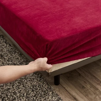 WOSTAR 25 cm univerzálny elastický remienok vybavené list matrac kryt zime teplý flanel zahustiť king size posteľ list prachu a chránič