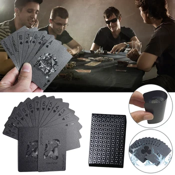 Zlato Kariet Poker Stolové Hry Black Gold Fólie Poker Plastové Hracie Karty Nepremokavé Karty Paluby Hry Poker Karty