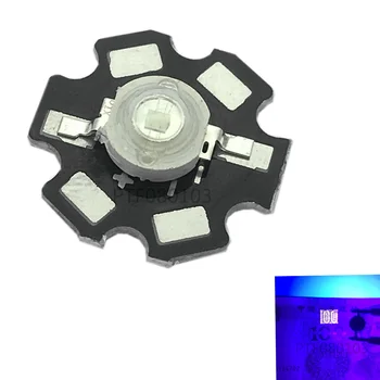 10PCS UV Fialová LED Ultrafialové Žiarovky Lampy Čipy 365nm 375nm 380nm 385nm 395nm 400 nm 405nm Pre 1W 3W 5W Vysoký Výkon Svetlo